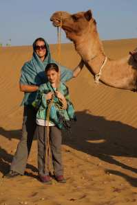 Carolyn and Bela with camel small