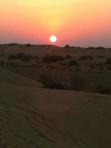 sunset in desert small